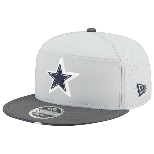 DALLAS COWBOYS 2025 NFL TRAINING CAMP 9FIFTY SPLIT PANEL SNAPBACK HAT - GRAY
