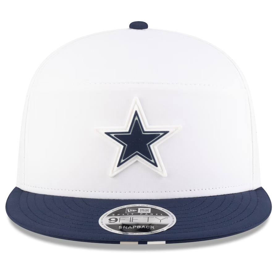 DALLAS COWBOYS 2025 NFL TRAINING CAMP 9FIFTY SPLIT PANEL SNAPBACK HAT - WHITE