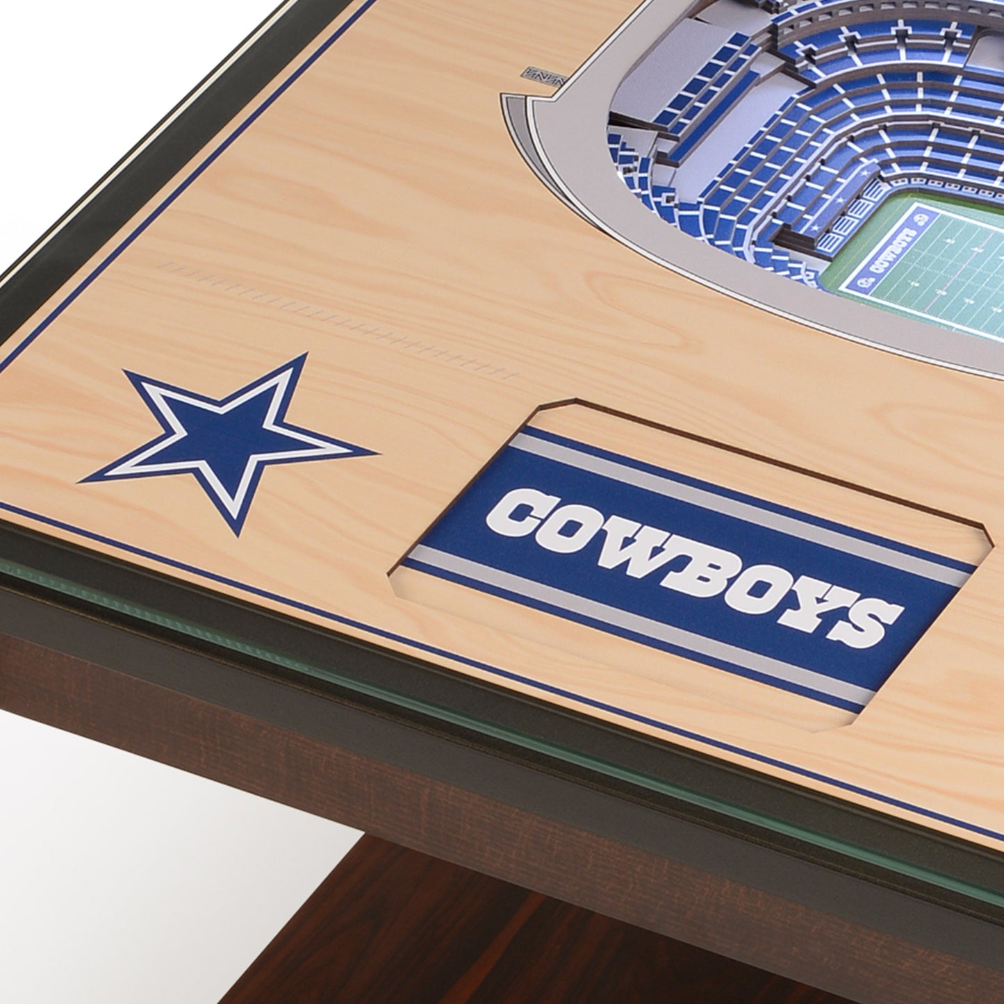 DALLAS COWBOYS 25 LAYER 3D STADIUM LIGHTED END TABLE