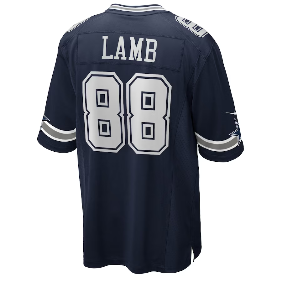 DALLAS COWBOYS CEEDEE LAMB MEN'S GAME NIKE JERSEY - NAVY