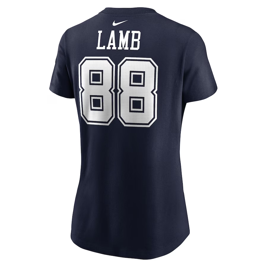 DALLAS COWBOYS CEEDEE LAMB WOMEN'S NAME & NUMBER T-SHIRT