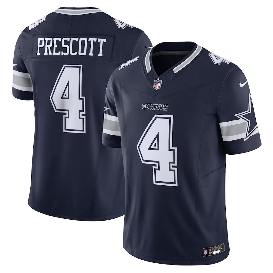 DALLAS COWBOYS DAK PRESCOTT MEN S FUSE LIMITED JERSEY NAVY