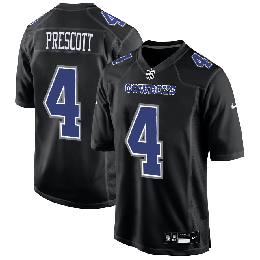 Men's Nike Dak Prescott Carbon Black Dallas Cowboys Fashion Game Jersey