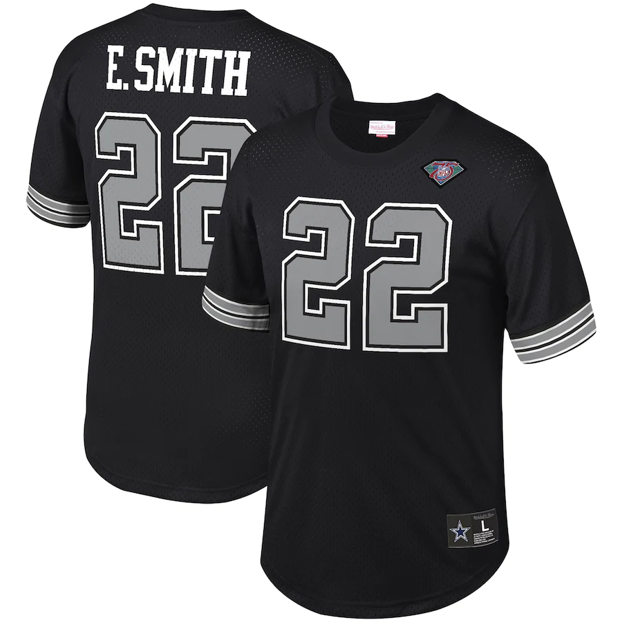 DALLAS COWBOYS EMMITT SMITH MESH NAME NUMBER JERSEY BLACK JR S SPORTS