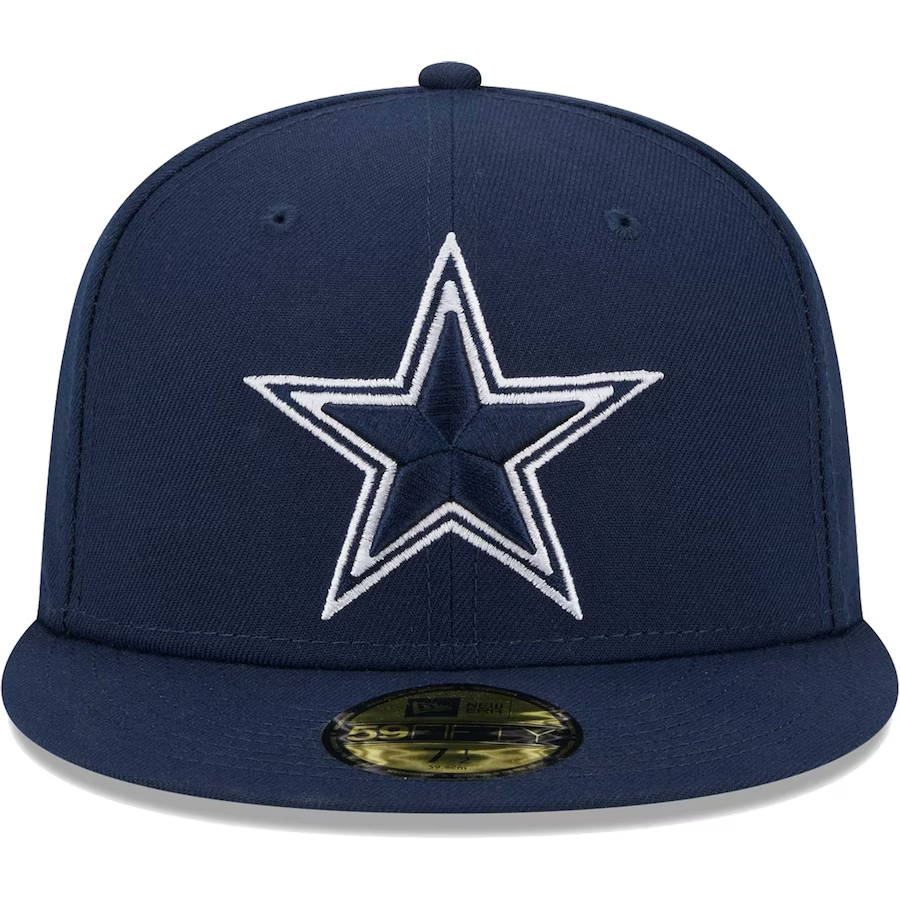 DALLAS COWBOYS EVERGREEN BASIC LOGO 59FIFTY FITTED HAT - NAVY