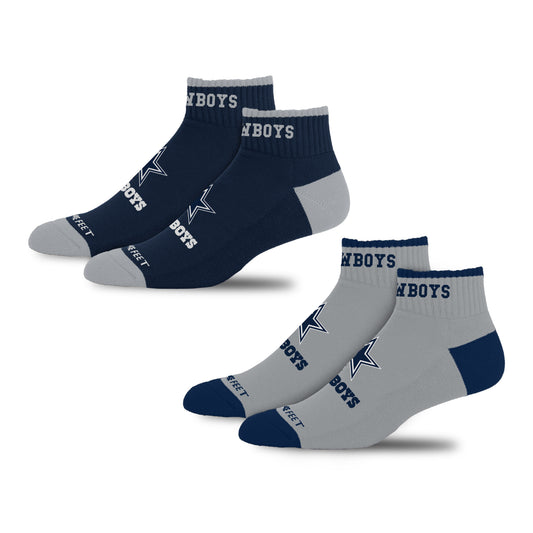 DALLAS COWBOYS MEN'S FRONT AND CENTER 2-PACK SOCKS