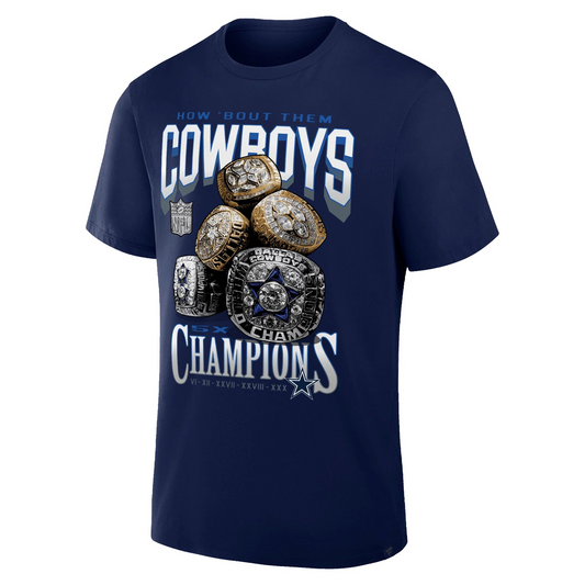 DALLAS COWBOYS MEN'S RINGS T-SHIRT - NAVY