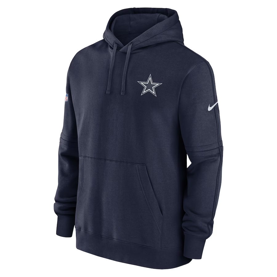 DALLAS COWBOYS MEN'S SIDELINE CLUB FLEECE HOODED SWEATSHIRT