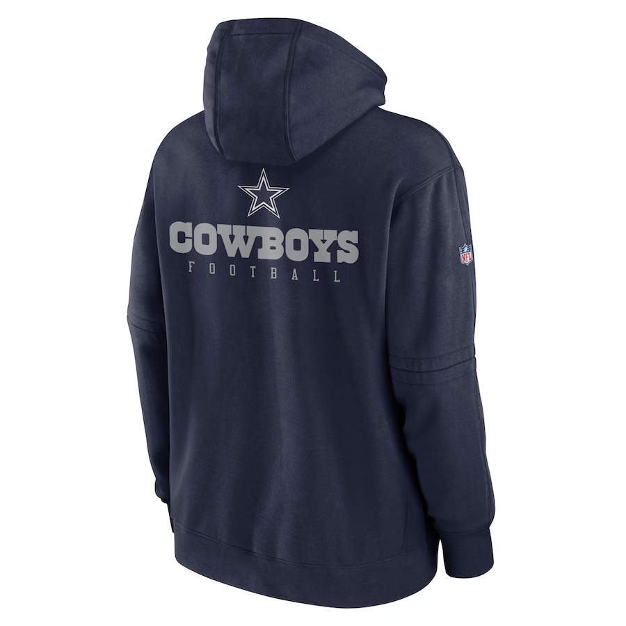 DALLAS COWBOYS MEN'S SIDELINE CLUB FLEECE HOODED SWEATSHIRT