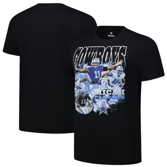 DALLAS COWBOYS MICAH PARSONS MEN'S NOTORIOUS PLAYER T-SHIRT - BLACK
