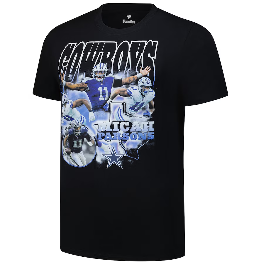 DALLAS COWBOYS MICAH PARSONS MEN'S NOTORIOUS PLAYER T-SHIRT - BLACK