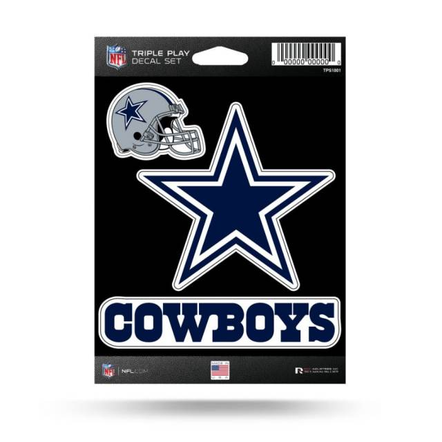 DALLAS COWBOYS TRIPLE PLAY DECAL SET