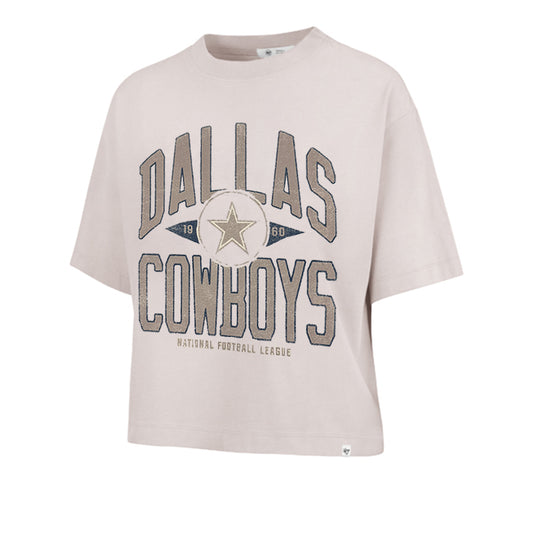 DALLAS COWBOYS WOMEN'S '47 WINDTHROW RAVINE CROPPED T-SHIRT - MOJAVE