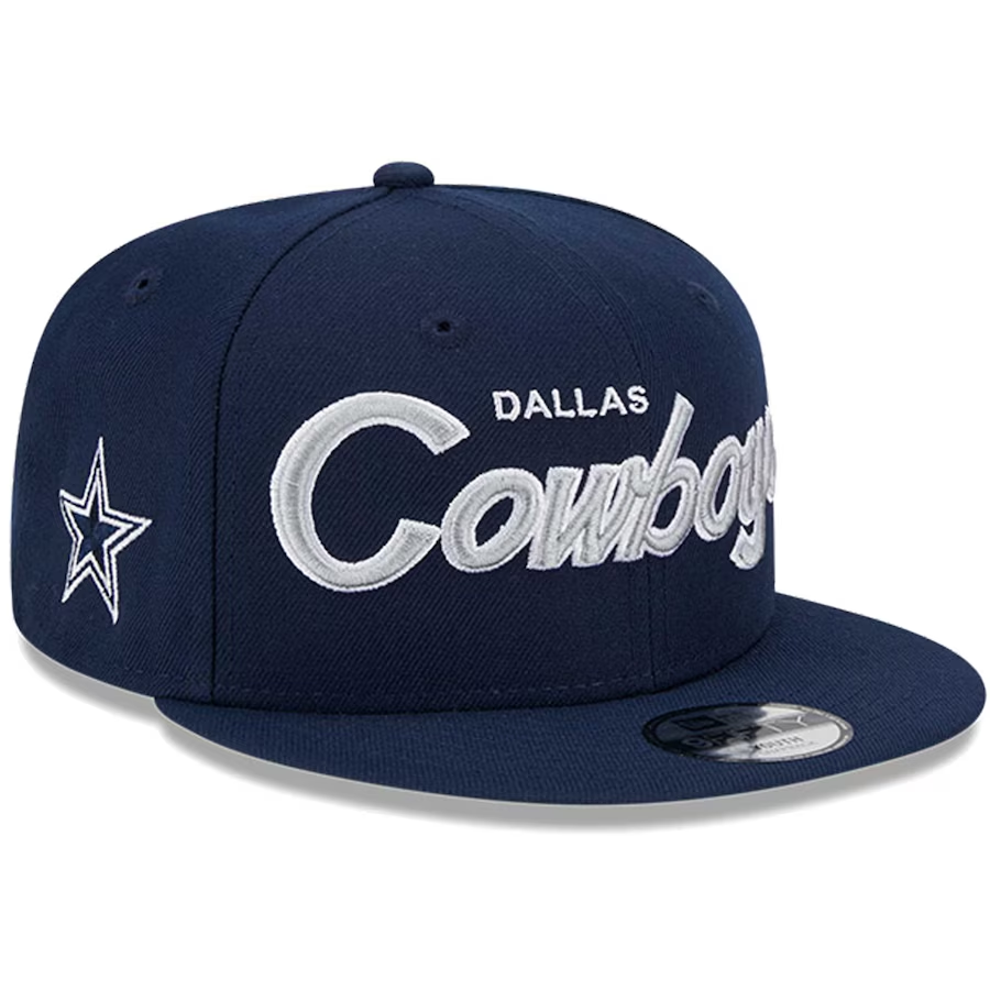 DALLAS COWBOYS YOUTH EVERGREEN SCRIPT 9FIFTY SNAPBACK HAT - NAVY
