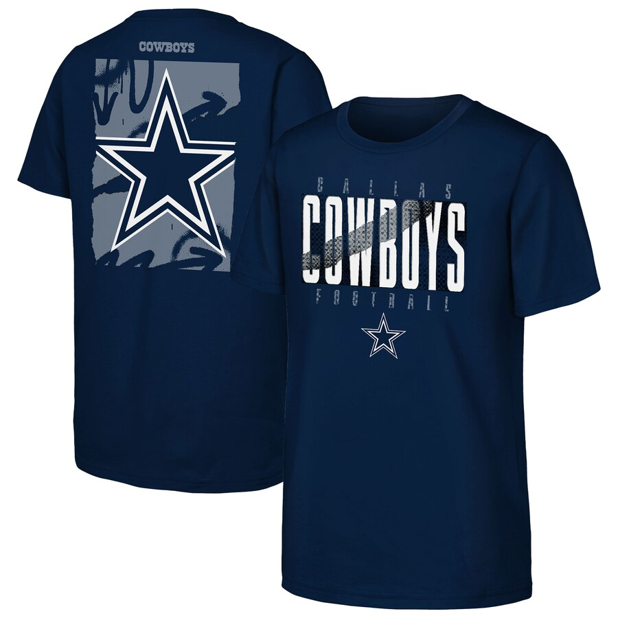 DALLAS COWBOYS YOUTH POSTERIZE T-SHIRT - NAVY