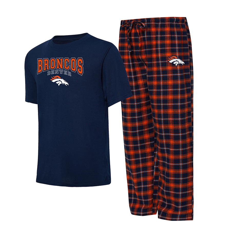 DENVER BRONCOS MEN'S ARTIC T-SHIRT & FLANNEL PANT SET