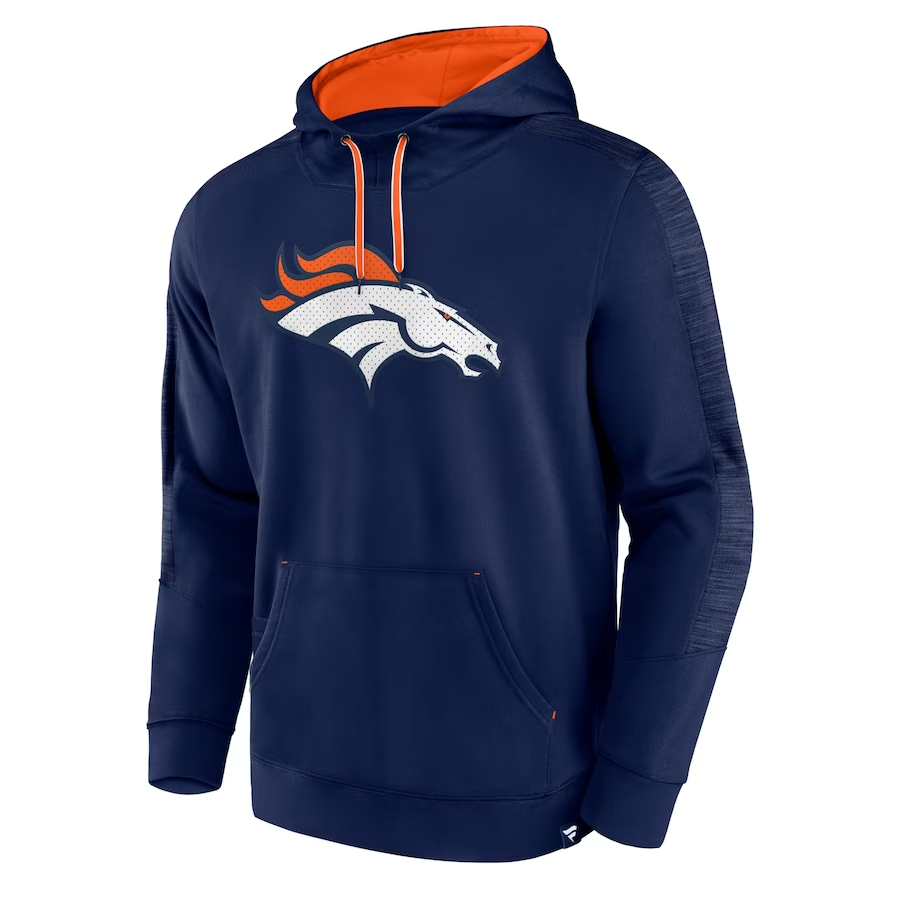 DENVER BRONCOS MEN'S DEFENDER EVO PULLOVER HOODED SWEATSHIRT