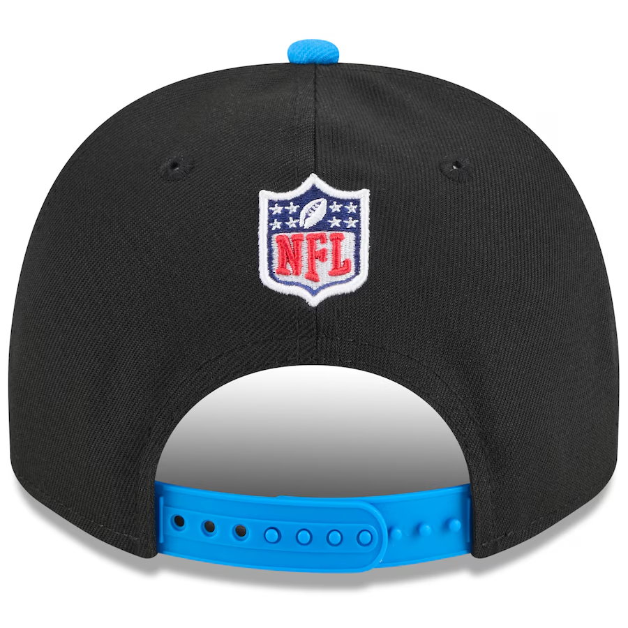 DETROIT LIONS 2025 NFL DRAFT 9FIFTY A-FRAME SNAPBACK HAT - BLACK/BLUE