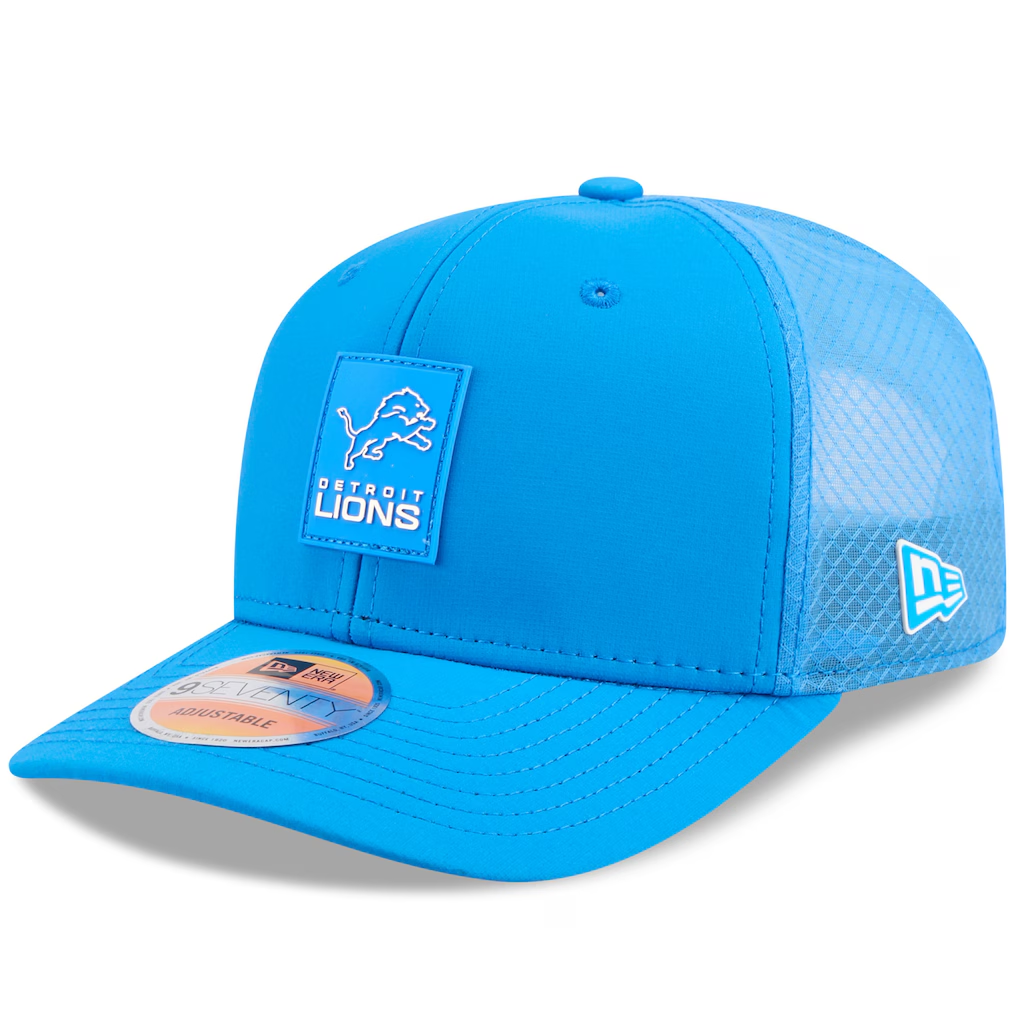 DETROIT LIONS 2025 NFL SIDELINE 9SEVENTY STRETCH-SNAP ADJUSTABLE HAT - BLUE