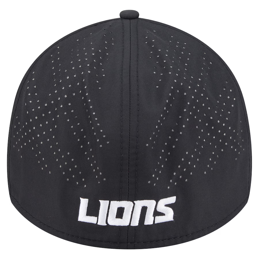 DETROIT LIONS BLACK NIGHT 39THIRTY FLEX FIT HAT - BLACK