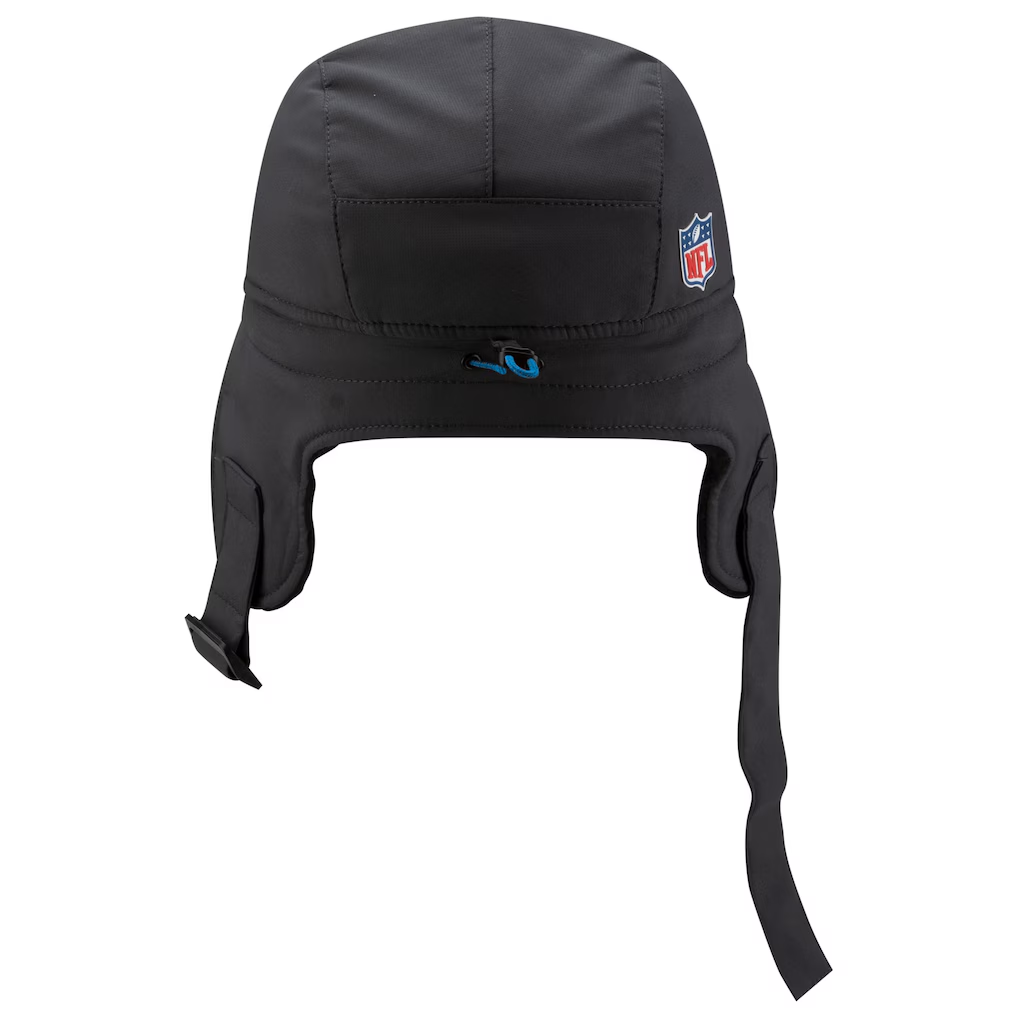 DETROIT LIONS MEN'S 2025 NFL SIDELINE COLD WEATHER RUNNER DOG EAR ADJUSTABLE HAT - CHARCOAL
