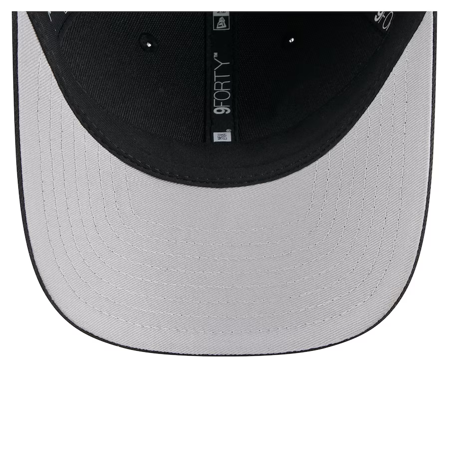 DETROIT LIONS TEAM COLLECTION 9FORTY M-CROWN SNAPBACK ADJUSTABLE HAT - BLACK