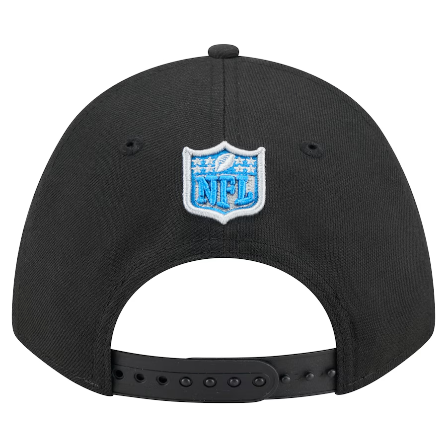 DETROIT LIONS TEAM COLLECTION 9FORTY M-CROWN SNAPBACK ADJUSTABLE HAT - BLACK