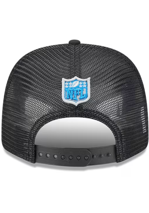 DETROIT LIONS TEAM COLLECTION 9SEVENTY STRETCH SNAP ADJUSTABLE HAT - BLACK