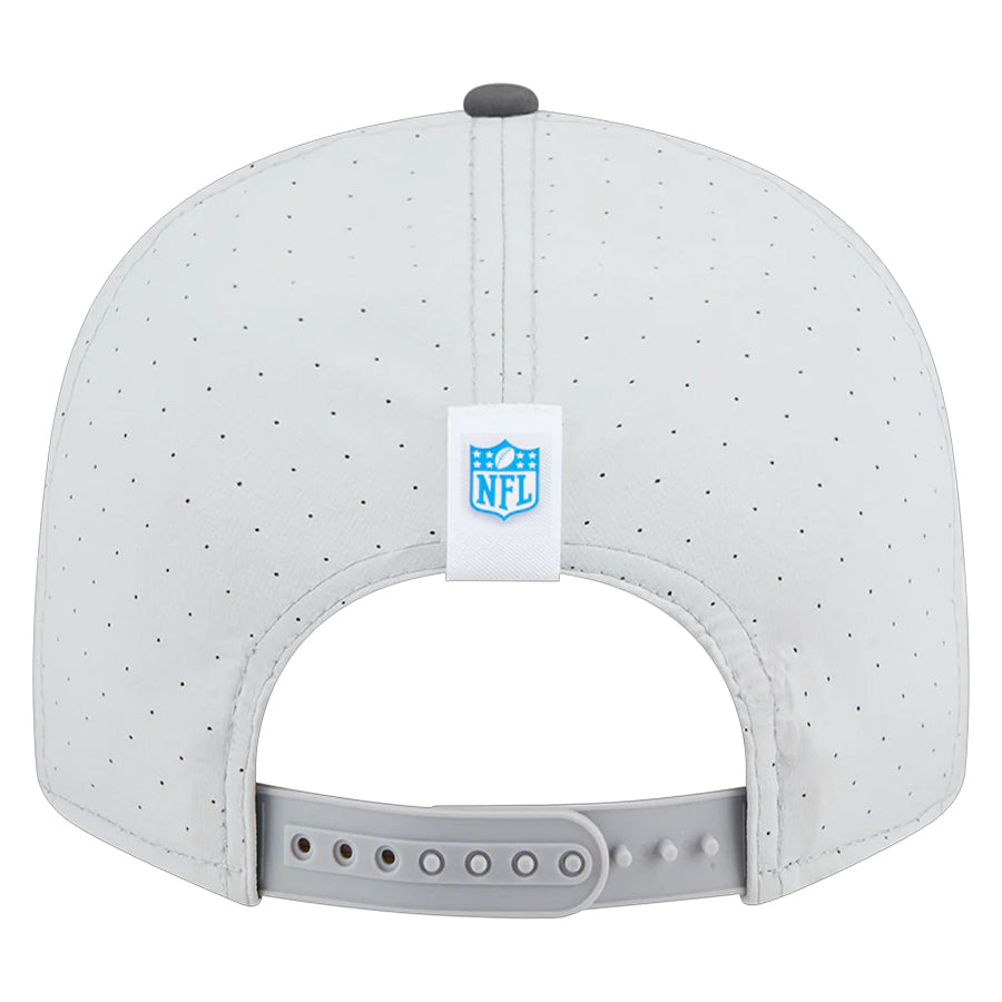 DETROITS LIONS 2025 NFL TRAINING CAMP 9FIFTY SPLIT PANEL SNAPBACK HAT - GRAY