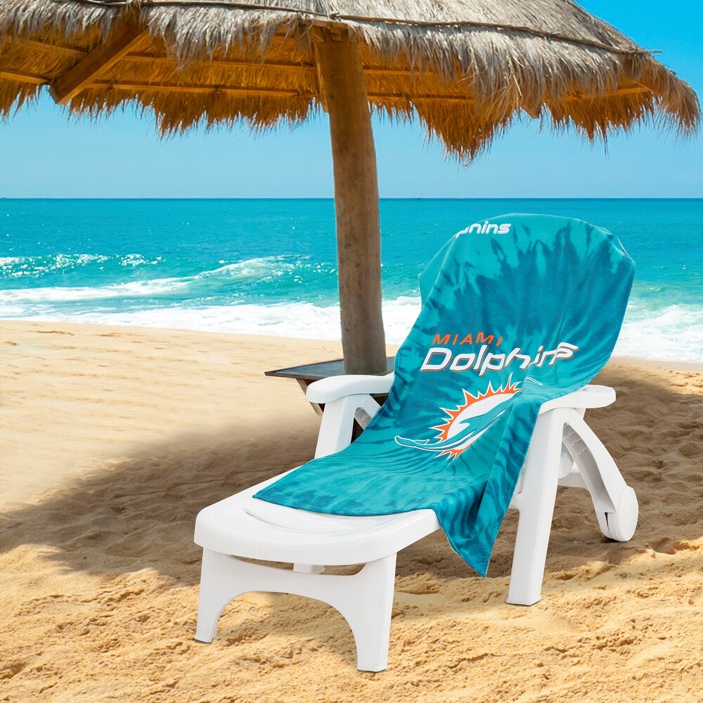 MIAMI DOLPHINS 30" X 60" PSYCHEDELIC BEACH TOWEL