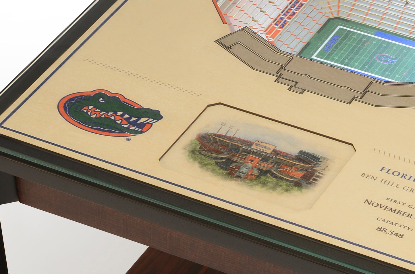 FLORIDA GATORS 25 LAYER 3D STADIUM LIGHTED END TABLE