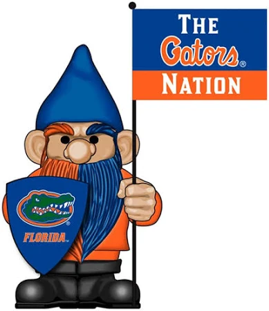FLORIDA GATORS FLAG GNOME