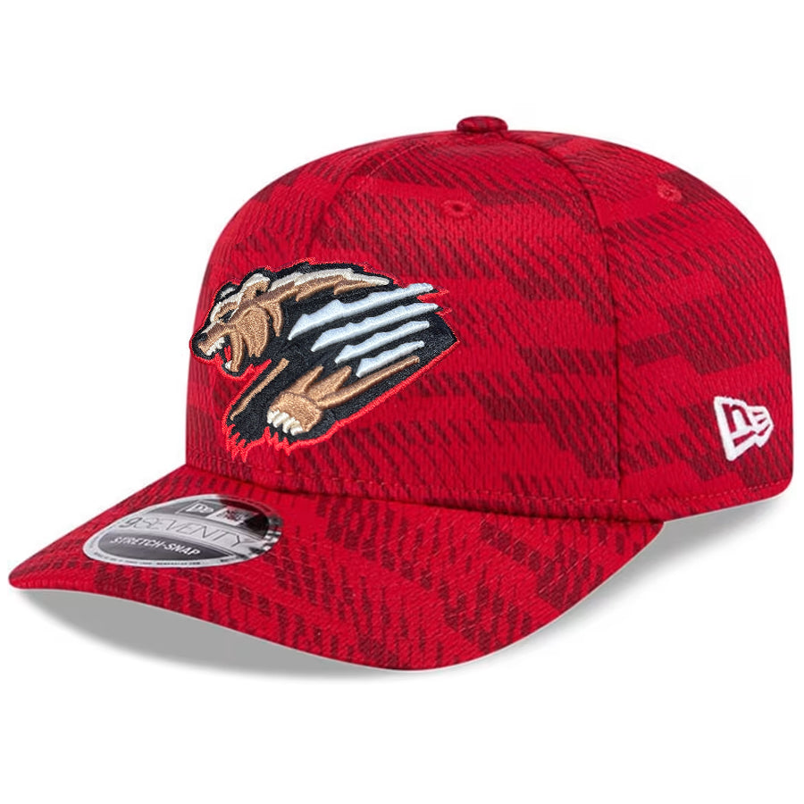 FRESNO GRIZZLIES 2025 MILB CLUBHOUSE 9SEVENTY STRETCH-SNAP HAT - RED