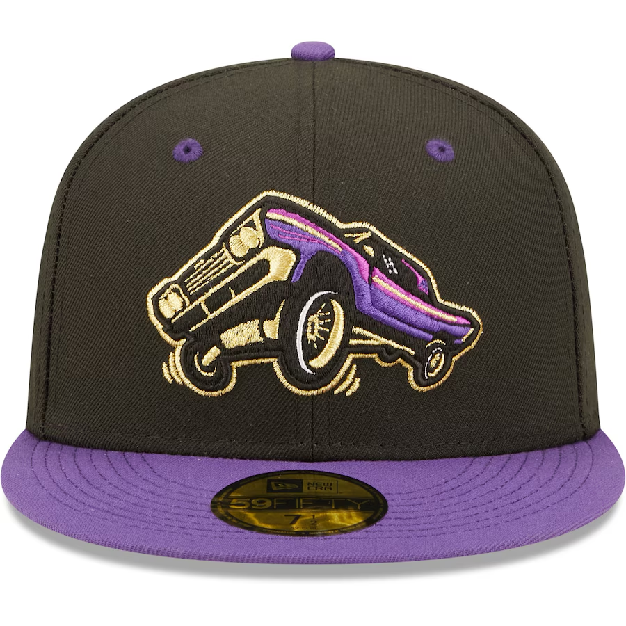 FRESNO GRIZZLIES 'LOWRIDERS' COPA DE LA DIVERSION 59FIFTY FITTED HAT - BLACK/PURPLE
