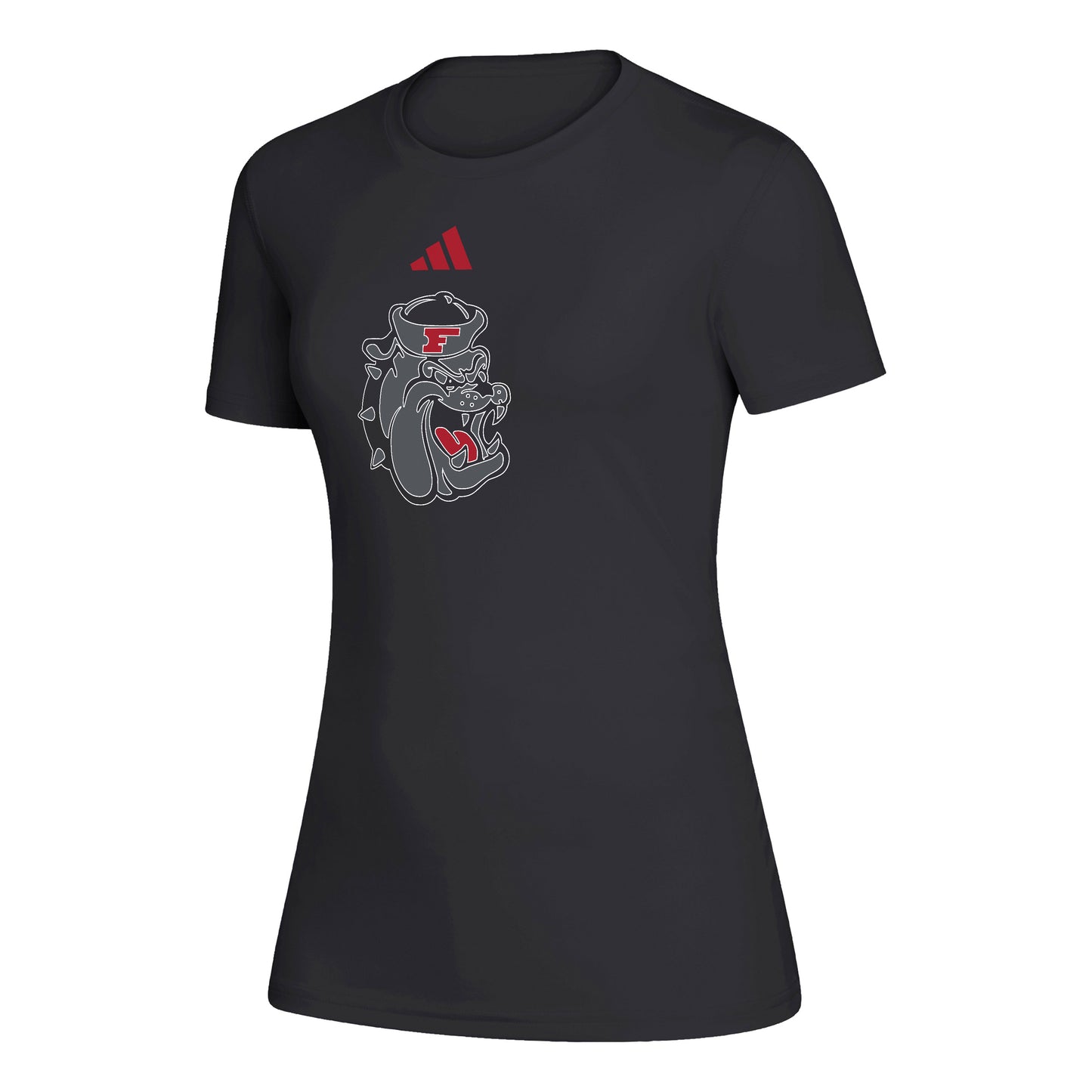 FRESNO STATE BULLDOGS WOMEN'S ADIDAS BLACKOUT GAME  CREATOR T-SHIRT - BLACK