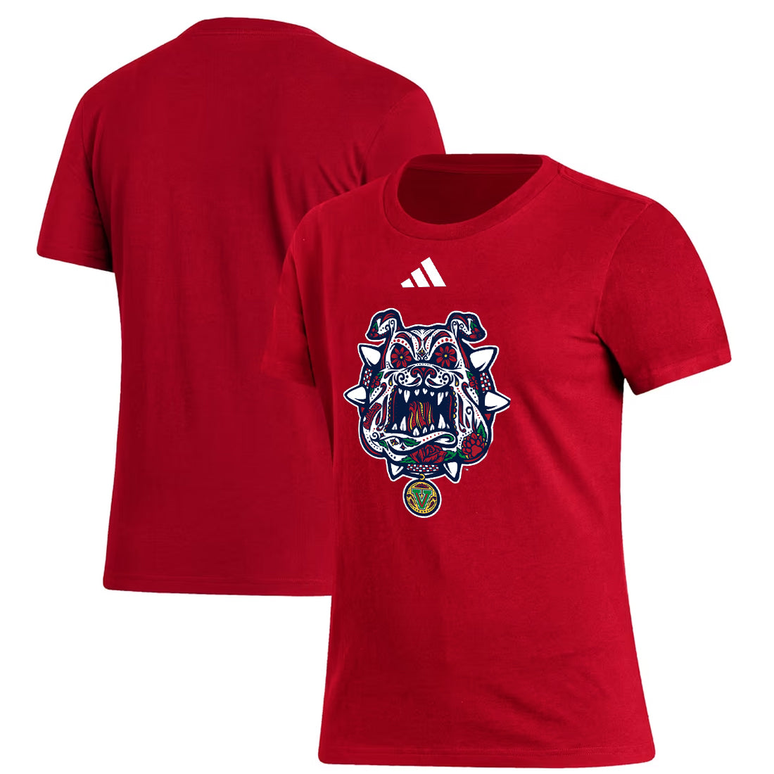 FRESNO STATE BULLDOGS WOMEN'S ADIDAS HERITAGE FRESH T-SHIRT - RED