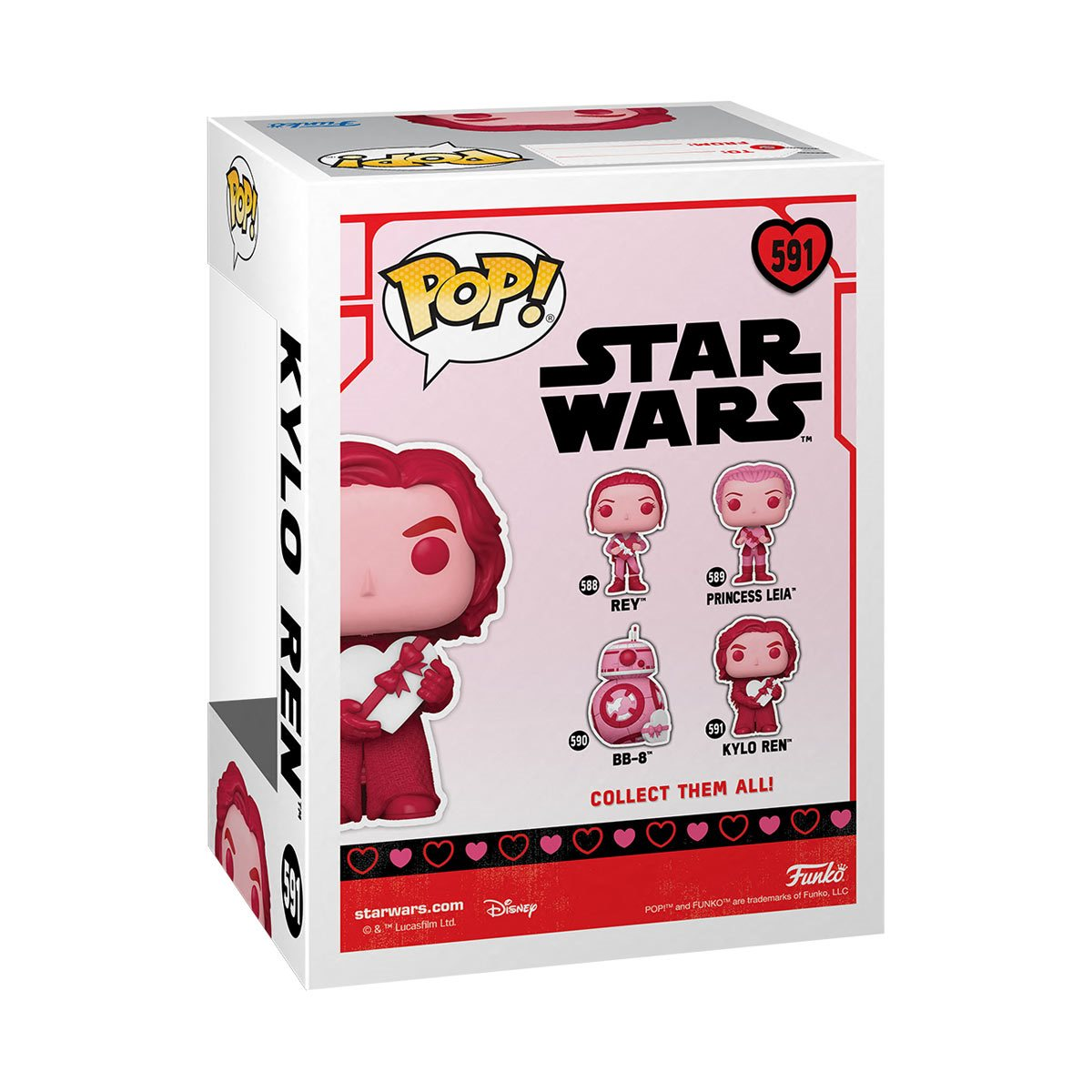 ¡FUNKO POP! STAR WARS DÍA DE SAN VALENTÍN - FIGURA DE VINILO KYLO REN