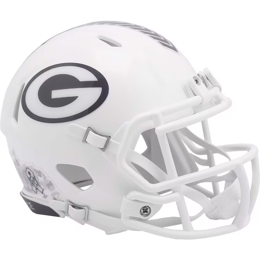 Green Bay Packers 2024 Salute to Service Riddell Speed Mini Football Helmet
