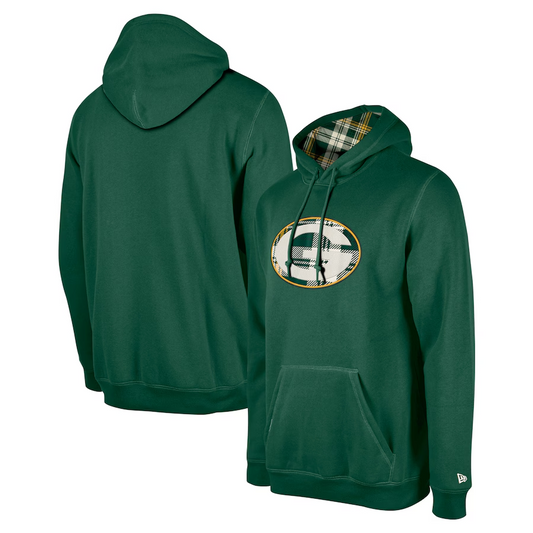 GREEN BAY PACKERS MEN'S 2024 NFL SIDELINE 3RD DOWN PLAID PULLOVER HOODED SWEATSHIRT