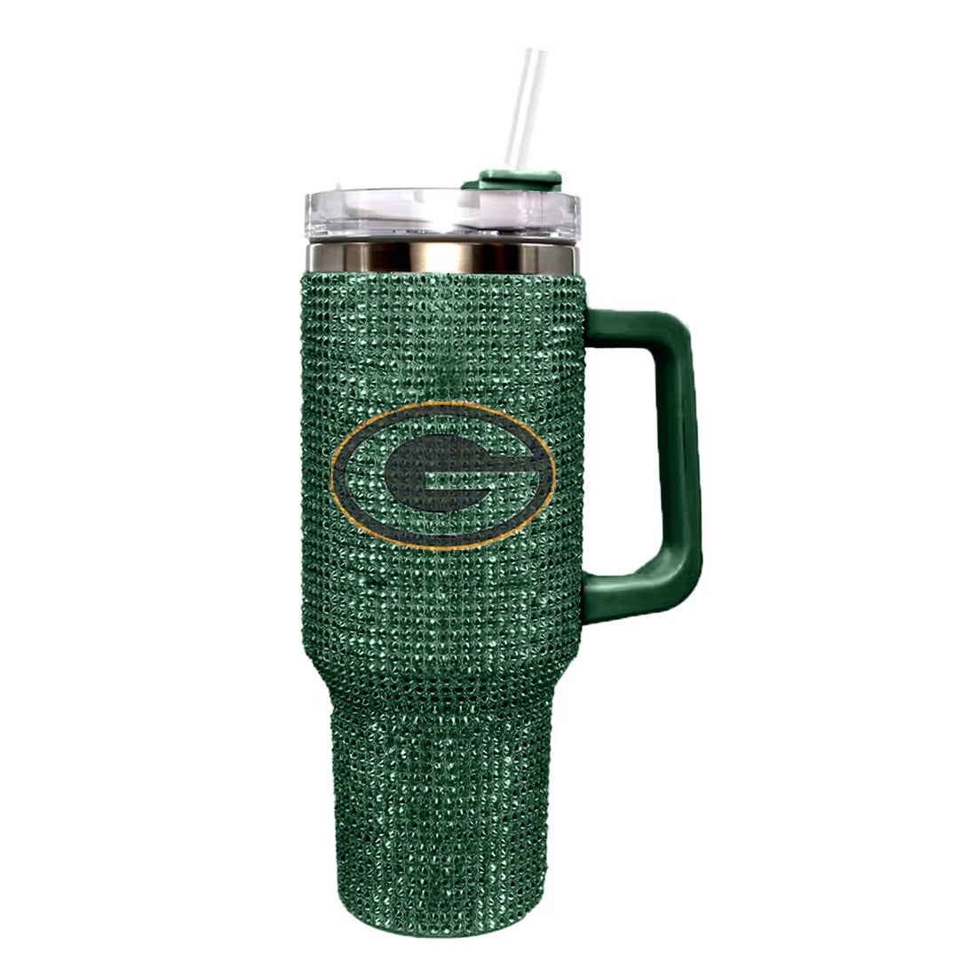 GREEN BAY PACKERS THE MEMORY COMPANY 40 OZ BLING COLOSSAL TUMBLER - GREEN