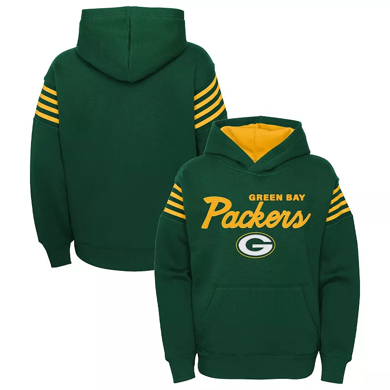 thumbnail image 2 of NWT Youth Green Bay Packers Full-Zip Helmet Hoodie - NFL Football Gear 2 of 6