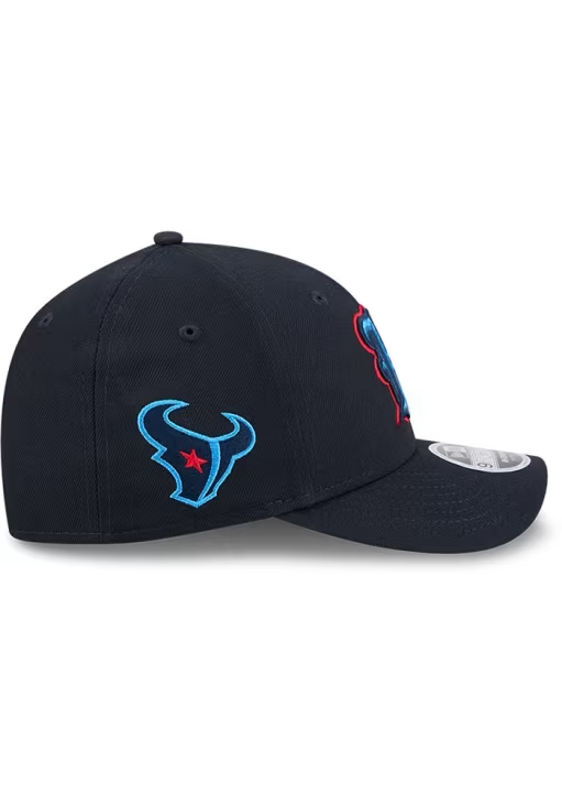 HOUSTON TEXANS TEAM COLLECTION 9FORTY M-CROWN SNAPBACK ADJUSTABLE HAT - NAVY