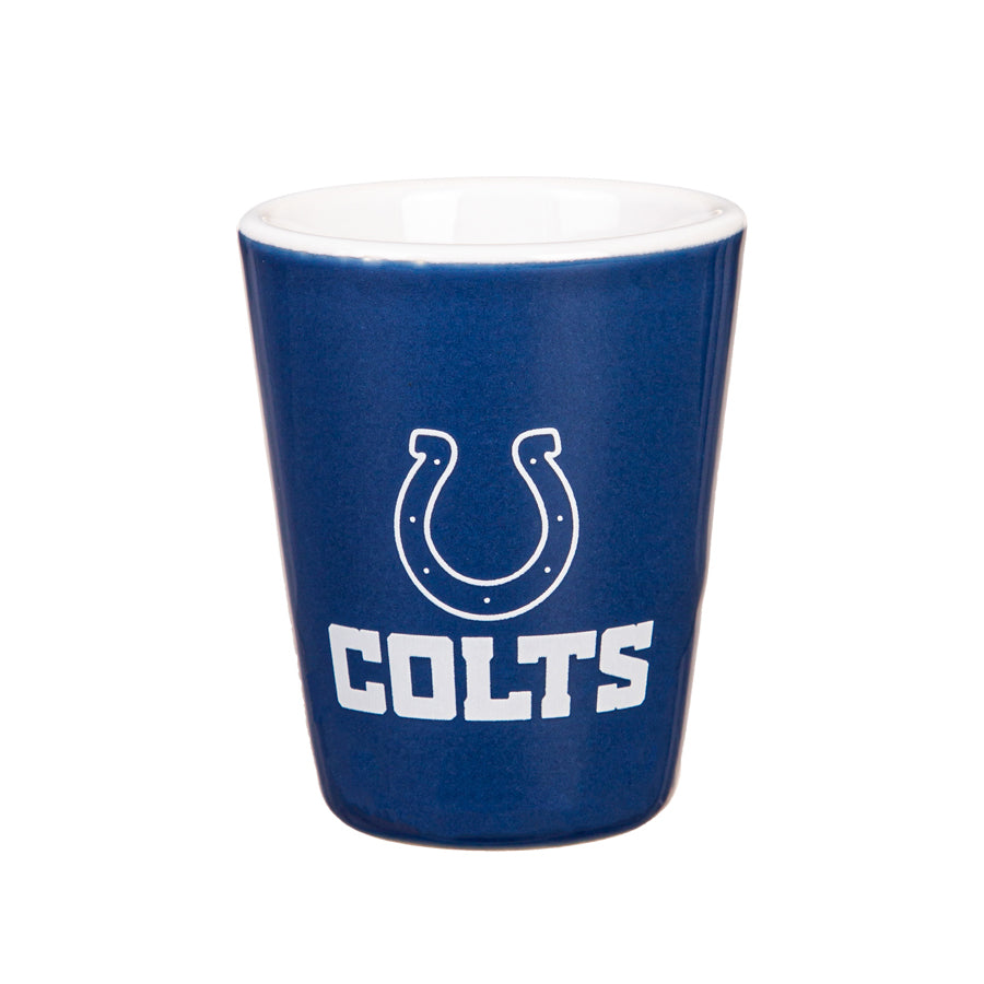 INDIANAPOLIS COLTS 2 OZ. TEAM SHOT GLASS - CERAMIC