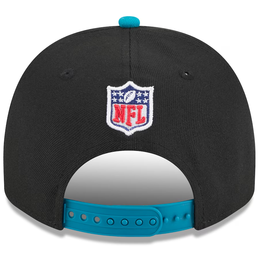 JACKSONVILLE JAGUARS 2025 NFL DRAFT 9FIFTY A-FRAME SNAPBACK HAT - BLACK/GREEN