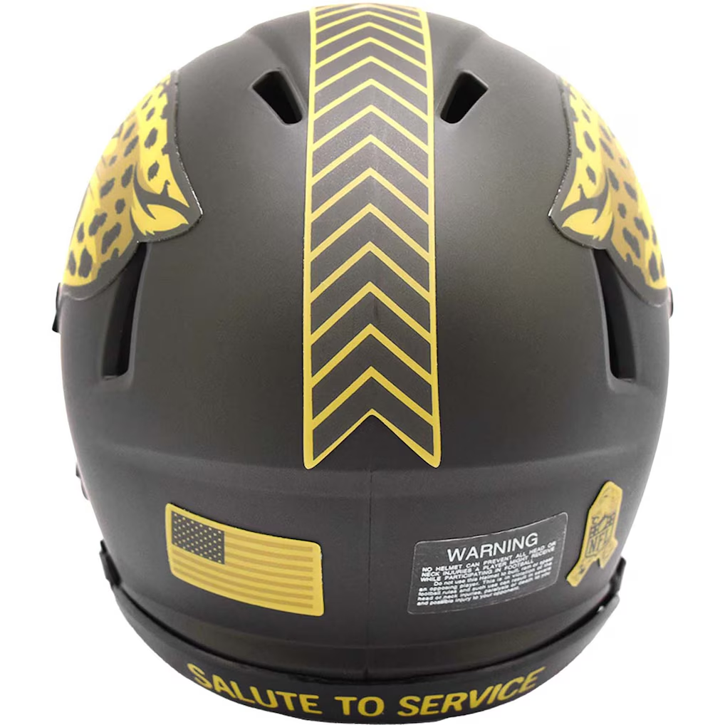 JACKSONVILLE JAGUARS 2025 NFL SALUTE TO SERVICE RIDDELL SPEED MINI HELMET
