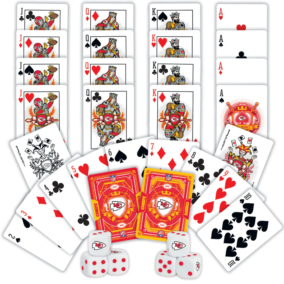 KANSAS CITY CHIEFS 2-PACK CARD AND DICE SET
