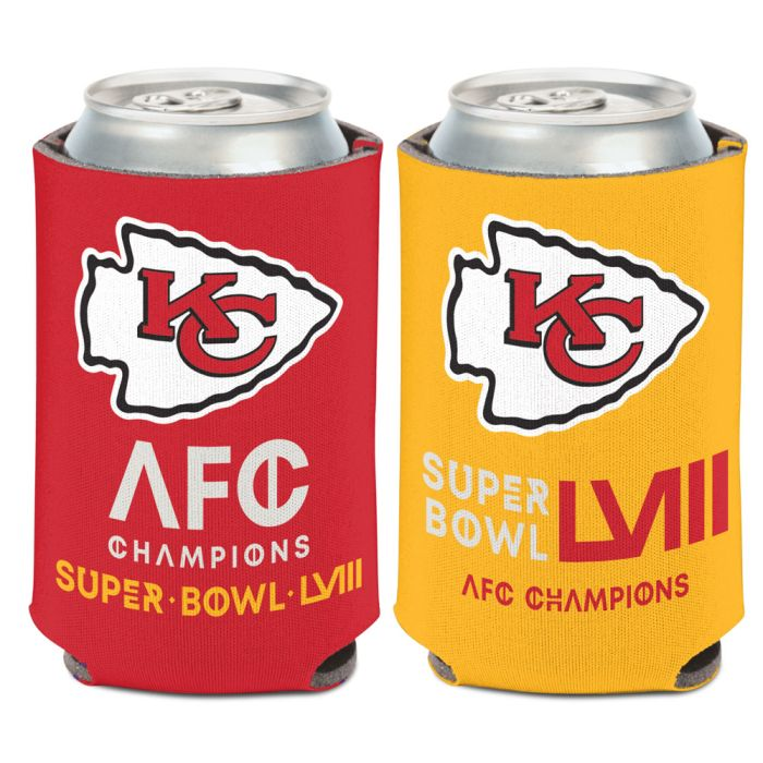 KANSAS CITY CHIEFS 2023 AFC CHAMPIONS 12 OZ CAN COOLER - CHAMPS