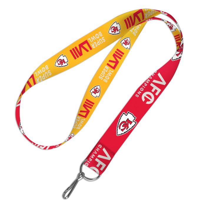 KANSAS CITY CHIEFS 2023 AFC CHAMPIONS LANYARD 1"