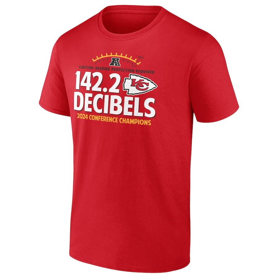KANSAS CITY CHIEFS MEN'S 2024 AFC CONFERENCE CHAMPIONS NOT DONE T-SHIRT - RED