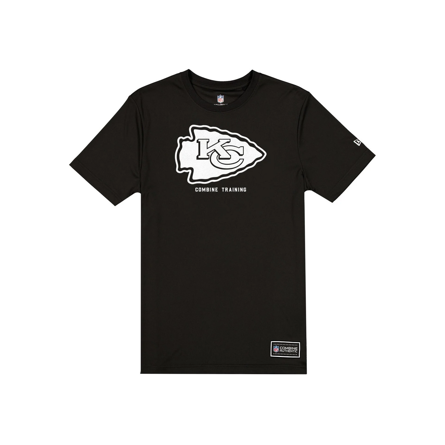 KANSAS CITY CHIEFS MEN'S NEW ERA COMBINE T-SHIRT - BLACK/WHITE